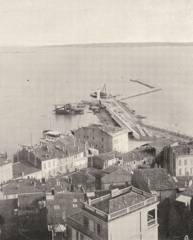 ALPES-MARITIMES. Le port de Cannes 1903 old antique vintage print picture